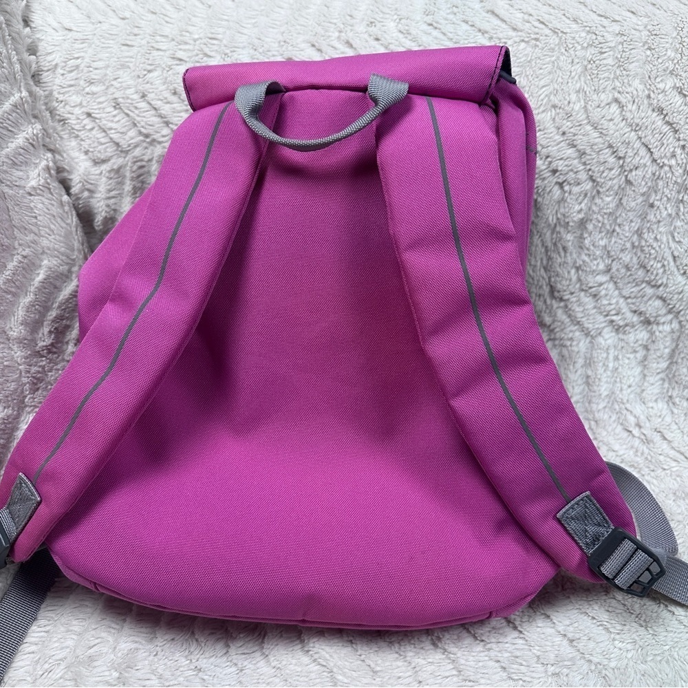 LL Bean Teddy Bear Backpack pink & blue, super cute! kids, zipper pockets - Picture 6 of 9